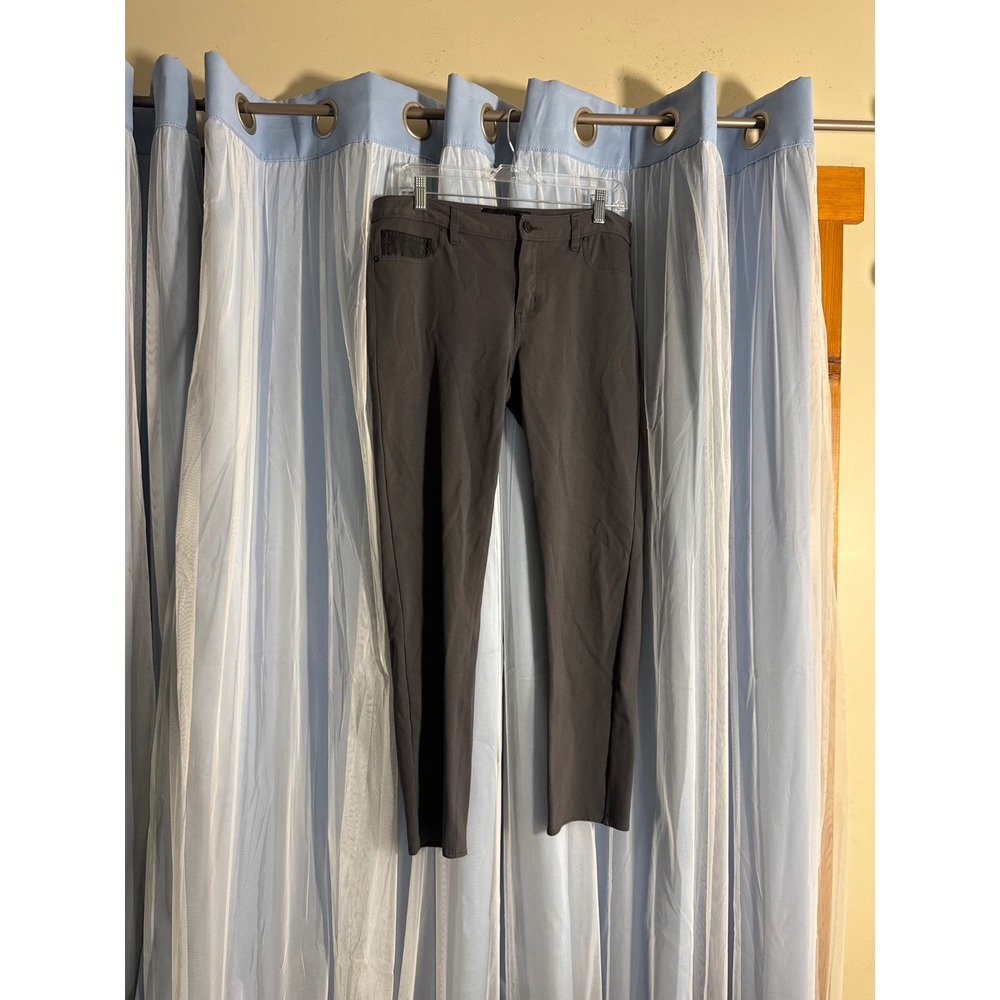 Calvin Klein Pants Womens 12 Gray Slim Fit Stretch